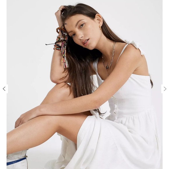 Urban Outfitters NWT Positano Linen Tie-Sholder Midi Dress size small - Picture 3 of 6